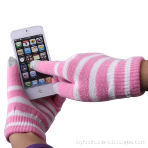 High-quality Touchscreen Dot Gloves for iPhone and Other Smartphones, Available in Pink + White